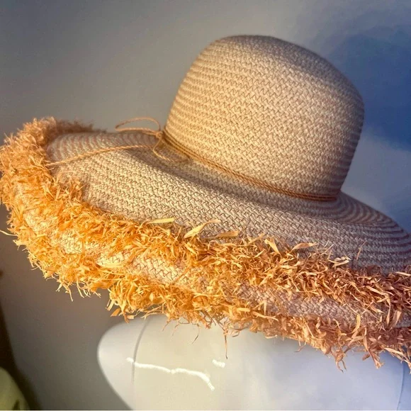 HELEN KAMINSKI BIA FRINGED WIDE BRIM RAFFIA HAT NEW - Picture 13 of 16
